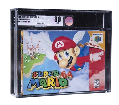 1996 N64 Nintendo 64 (USA) "Super Mario 64" Sealed Video Game - VGA NM 80+